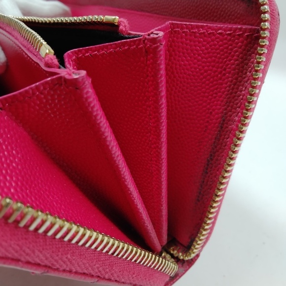 Saint Laurent Long Wallet Pink Leather - Picture 8 of 9